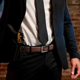 Leather Gun Belt X Series Buckle